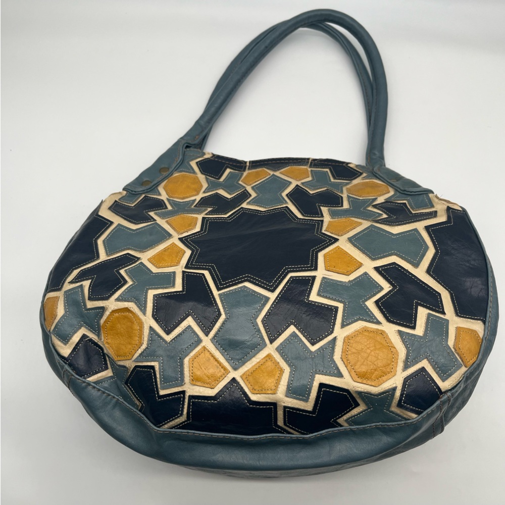 Stamp 10 Womens Shoulder Bag Multicolor Geometric Phone Pocket Snap Lined L